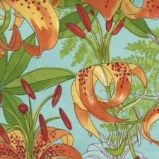 Carolina Lilies By Robin Pickens For Moda - Aqua Lily Flower 48700-19
