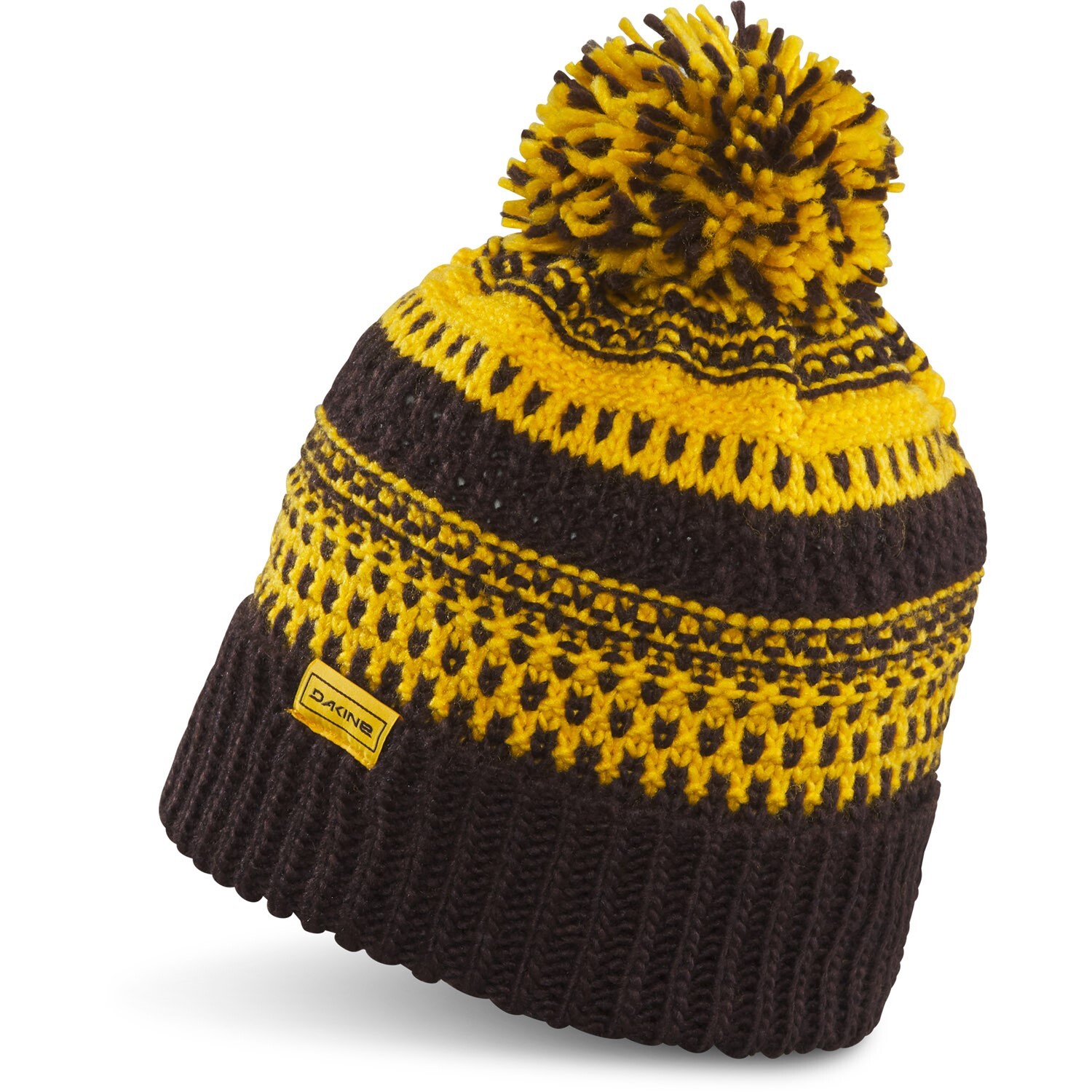 Вязаная шапочка Dakine Davina с помпоном из плотной ткани в рубчик Day Lily / Mole New
