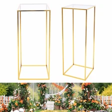 Flower Stand Gold Metal Display Pedestal Party Wedding Home Decor Pillar Stand