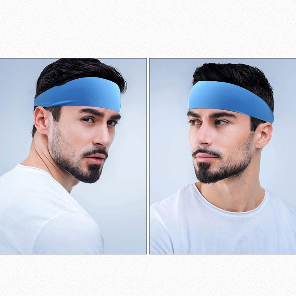 Elastic Headband Antislip Workout Headband Breathable for Sports (Blue