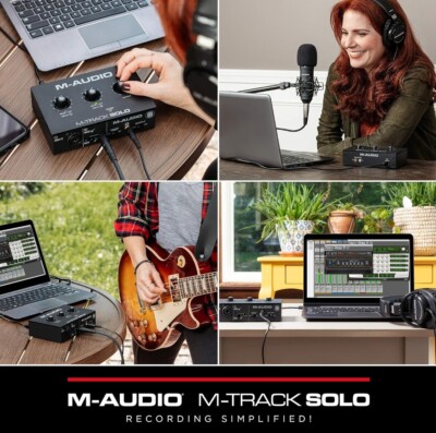 M-Audio M-Track Solo USB Audio Interface für Aufnahme Streaming