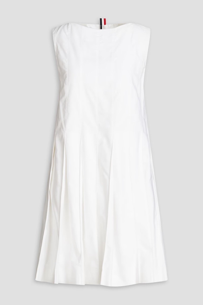thom browne white dress NEW WITH TAGS Pleated cotton Oxford mini Size 40 dimensional tweed size-38-x-30 USMC MARINE CORPS DRESS SIZE:US 8