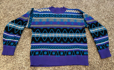 Mount Cervin Vintage Sweater Xl Cosby Style Acrylic Wool Womens