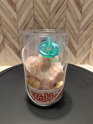  NIB WubbaNubs Pink Fuzzy Duck Pacifier New In Packaging 