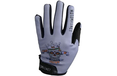 MotoMagnet King of Custom Sommer Motorradhandschuhe  Gr. XL - Grau