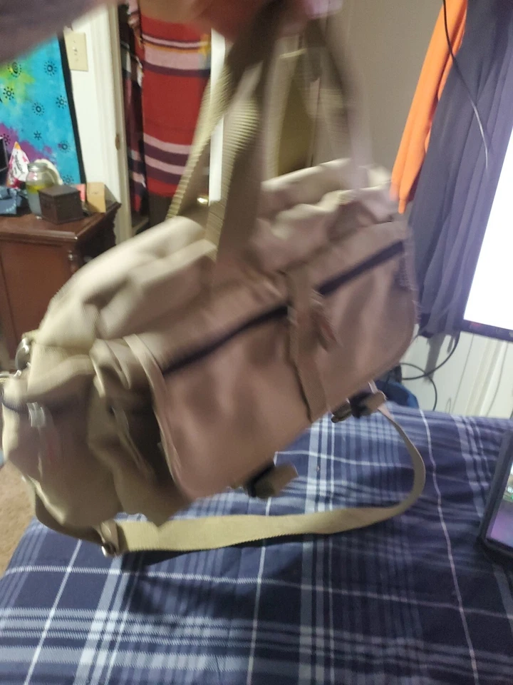 Everest Bolso Mensajero de Lona para Hombre Bolsillos Laterales Correa para el Hombro Foto 3 de 4