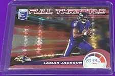 2020 Panini Donruss Elite Lamar Jackson Full Throttle PINK FOIL Ravens #13 SP 🔥