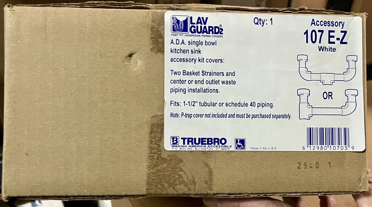 【C92】ハピサム ILLISIONSTA!!! New Truebro 82198 PVC 107EZ Undersink Continuous Waste Cover