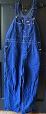 Dickies Mens Denim Bib Overalls Carpenter Workwear Inseam 30