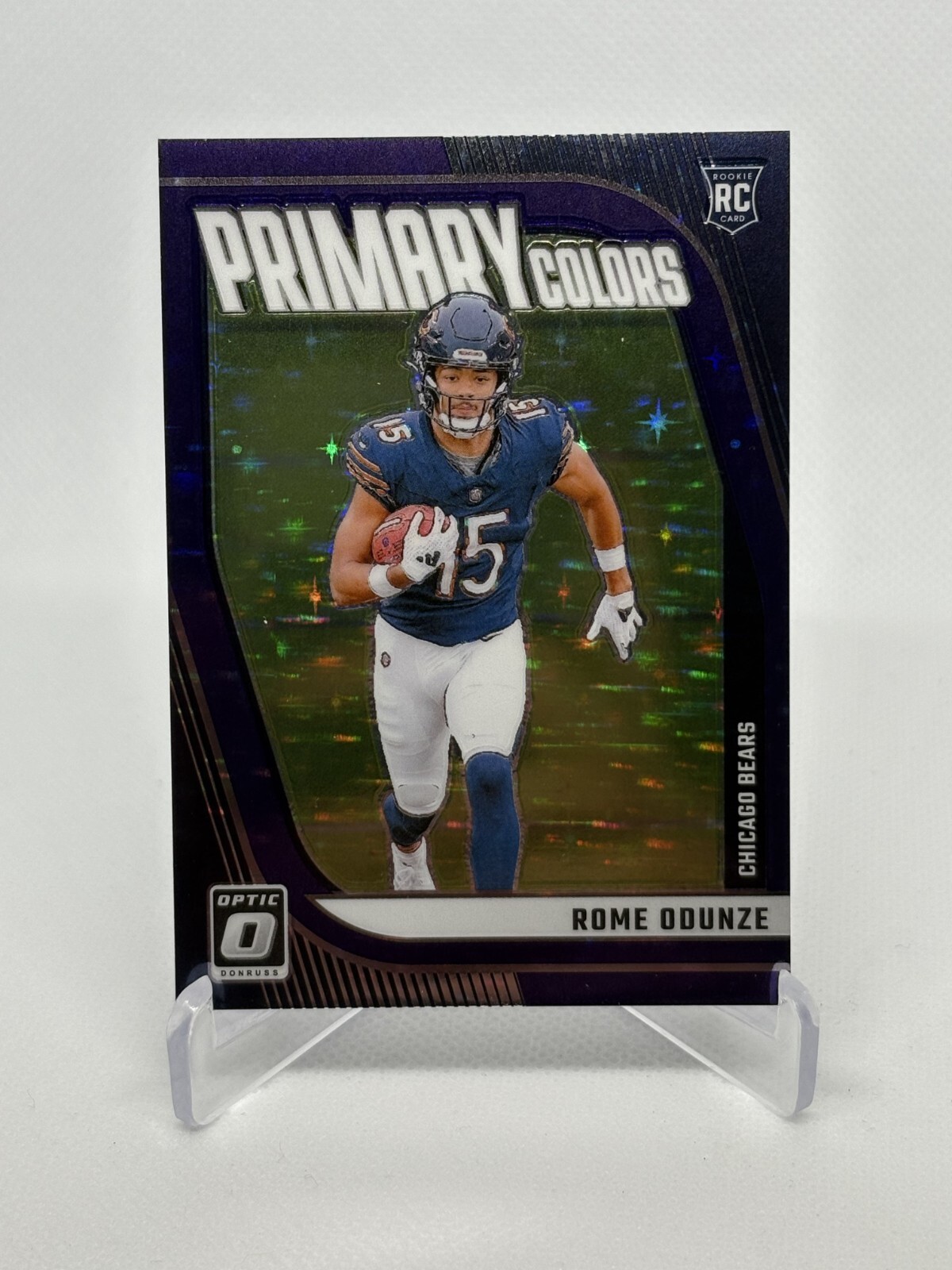 Rome Odunze 2024 Donruss Optic Rookie Primary Colors Purple Stars #16 RC #/25