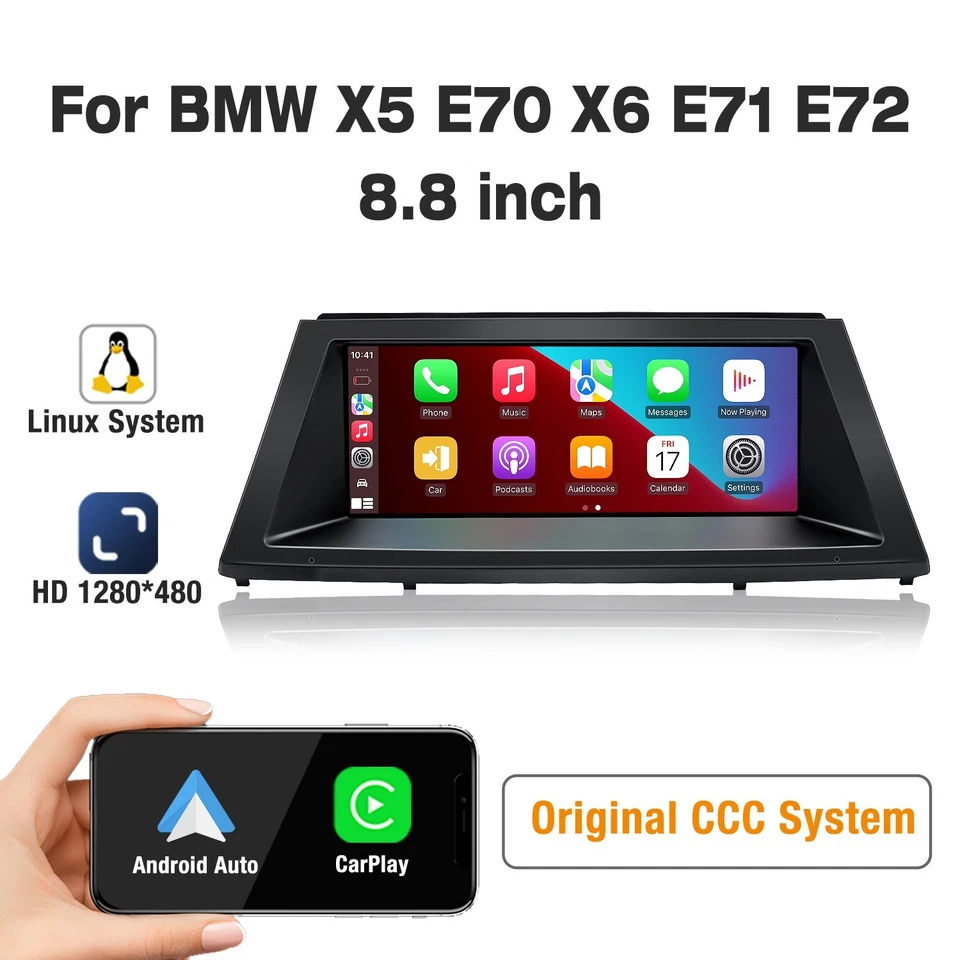 CarPlay Linux IPS Autoradio GPS Navi Auto Nachrüstung für BMW X5 E70 X6 E71 CCC - Bild 2 von 4