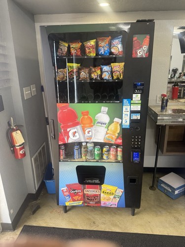 Snack and Beverage Vending Machine, Can/Bottle Dispenser, Credit Card Reader