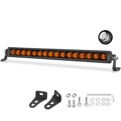 18'' Amber LED Light Bar 160W Spot Beam for OffRoad Truck UTV ATV SUV