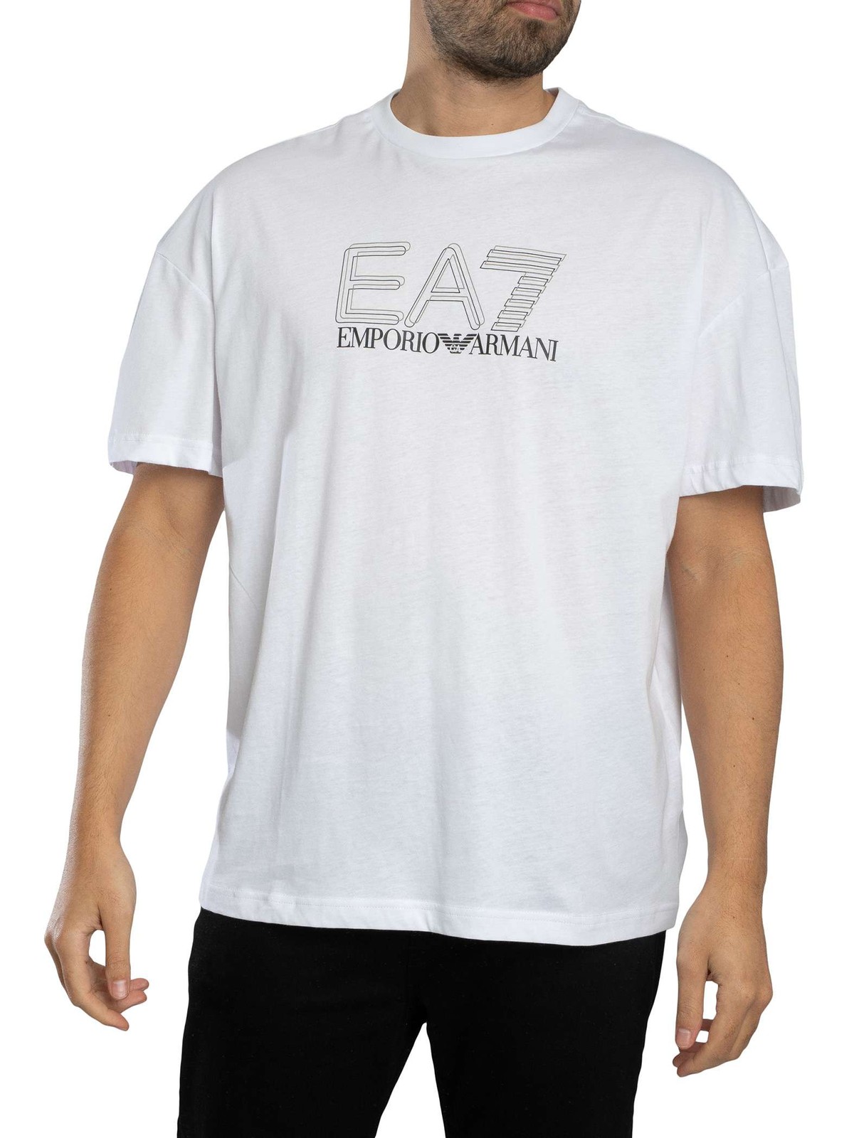 EA7 Echo Graphic T-Shirt, White - S