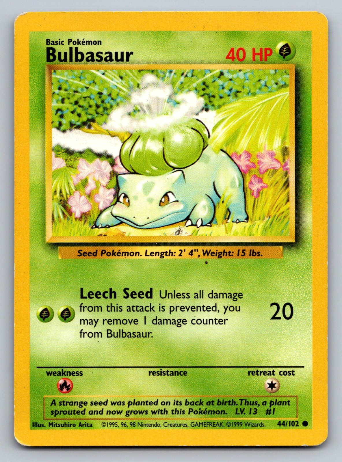 Bulbasaur 044/102 Base Set Regular - HP