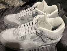 Jordan Air Jordan 4 Mens Gray Suede Mid Top L...