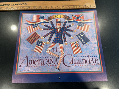 Americana Wall Calendar 1976 Charles Wysocki Gently Used