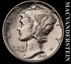1944 Mercury Dime- Silver- Choice Gem Brilliant Uncirculated Luster  #K553
