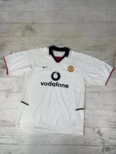 Nike Manchester United 2002 2003 Away Shirt Soccer Jersey Men Size XL White