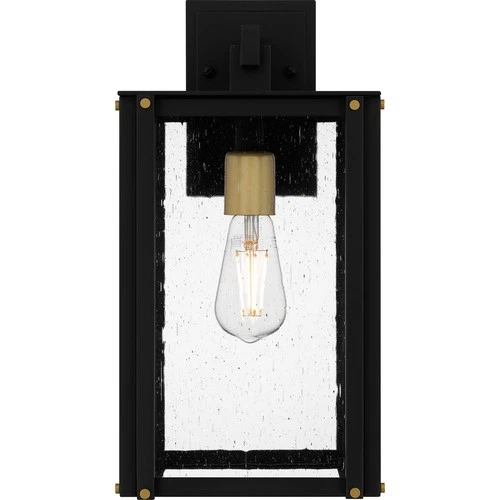 Matte Black One Light Outdoor Wall Mount from the Robbins Collection - Picture 3 of 7