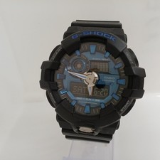 CASIO GA-710 Quartz Analog-Digital Rubber Blue Black Mens Watch
