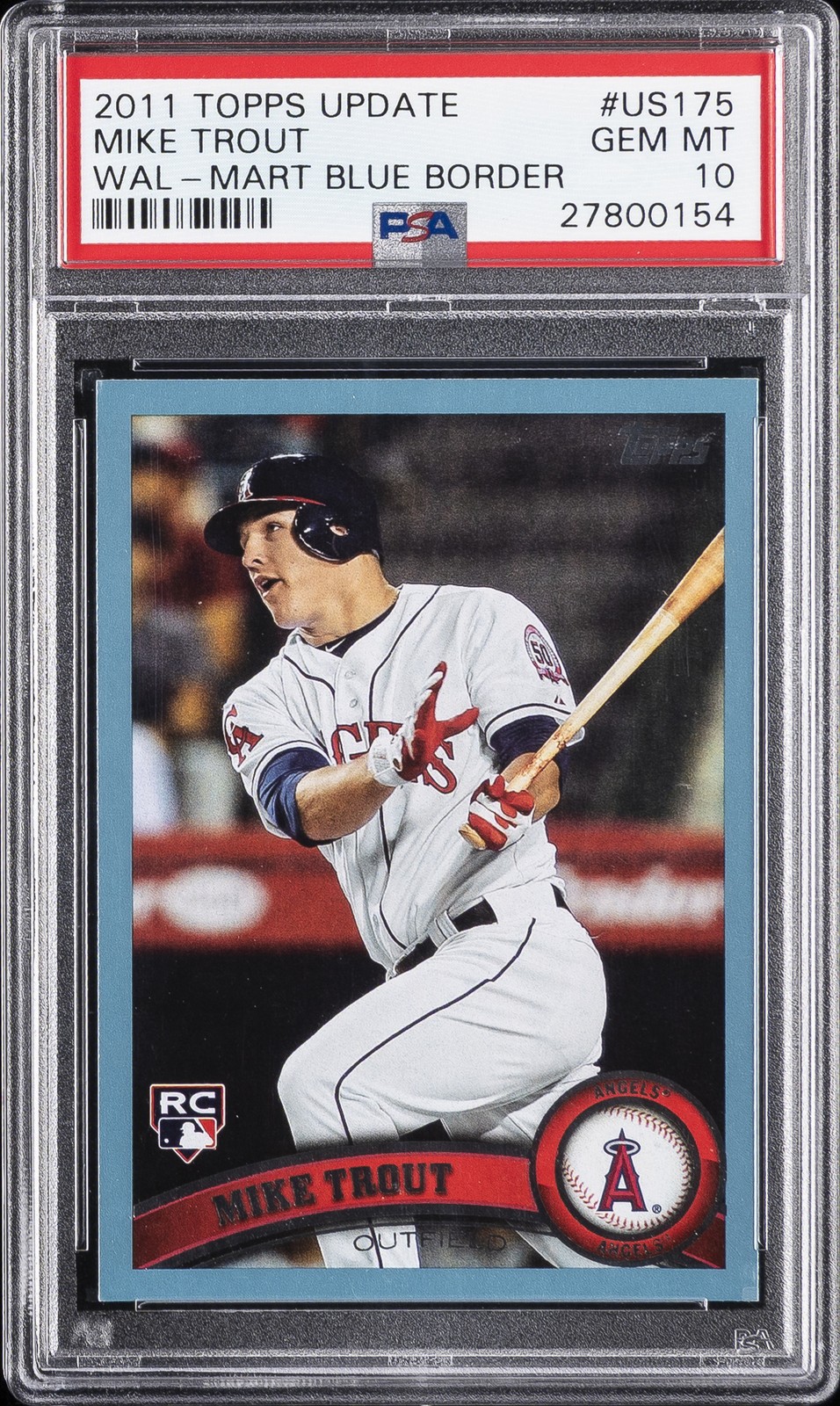 2011 Topps Topps Update Blue #US175 Mike Trout front