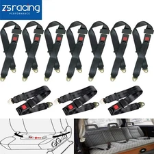 2/4/8/10 Universal Truck Car Lap Seat Belts 2 Point Adjustable Single Seat Lap