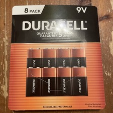 Duracell 9V Alkaline Batteries - 8 Pack - BRAND NEW free Shipping 