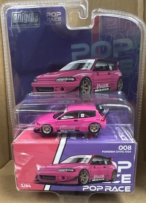 Pop Race Enigma Pandem Honda Civic EG6 Pink 1/64
