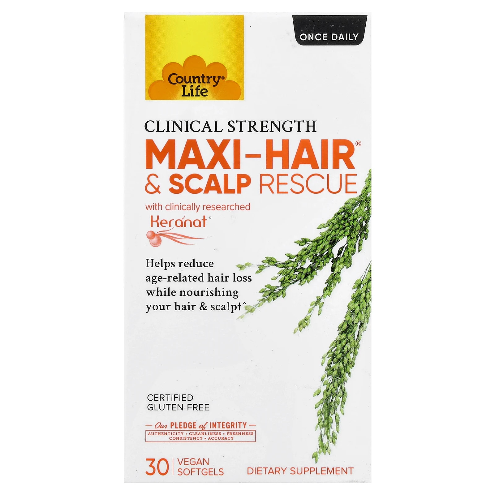 Maxi-Hair  - Scalp Rescue, Clinical Strength, 30 Vegan Softgels