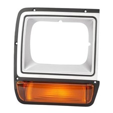 Headlight Bezel w/Turn Signal Light Compatible with 1986-1990 Dodge D100 Right