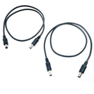 2Pcs DC Power Plug 5.5Mm X 2.5Mm Male Plug to 5.5Mm X 2.1Mm Male Adapter Connect