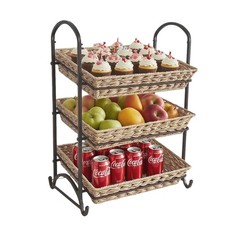 Stackable Candy Display Rack with Rattan |Stackable Candy Organizer|Multi-Fun...