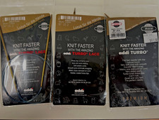 addi Turbo  LACE Circular Knitting Needles Skacel - 3 NEW 40cm, 60cm, 150cm
