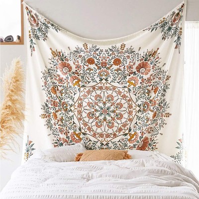 LANG XUAN Mandala Tapestry Wall Hanging 59.1L'' x 51.2W'', Green 