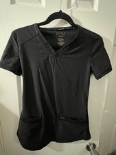 Cherokee Scrubs Form V Neck Top BLK Black