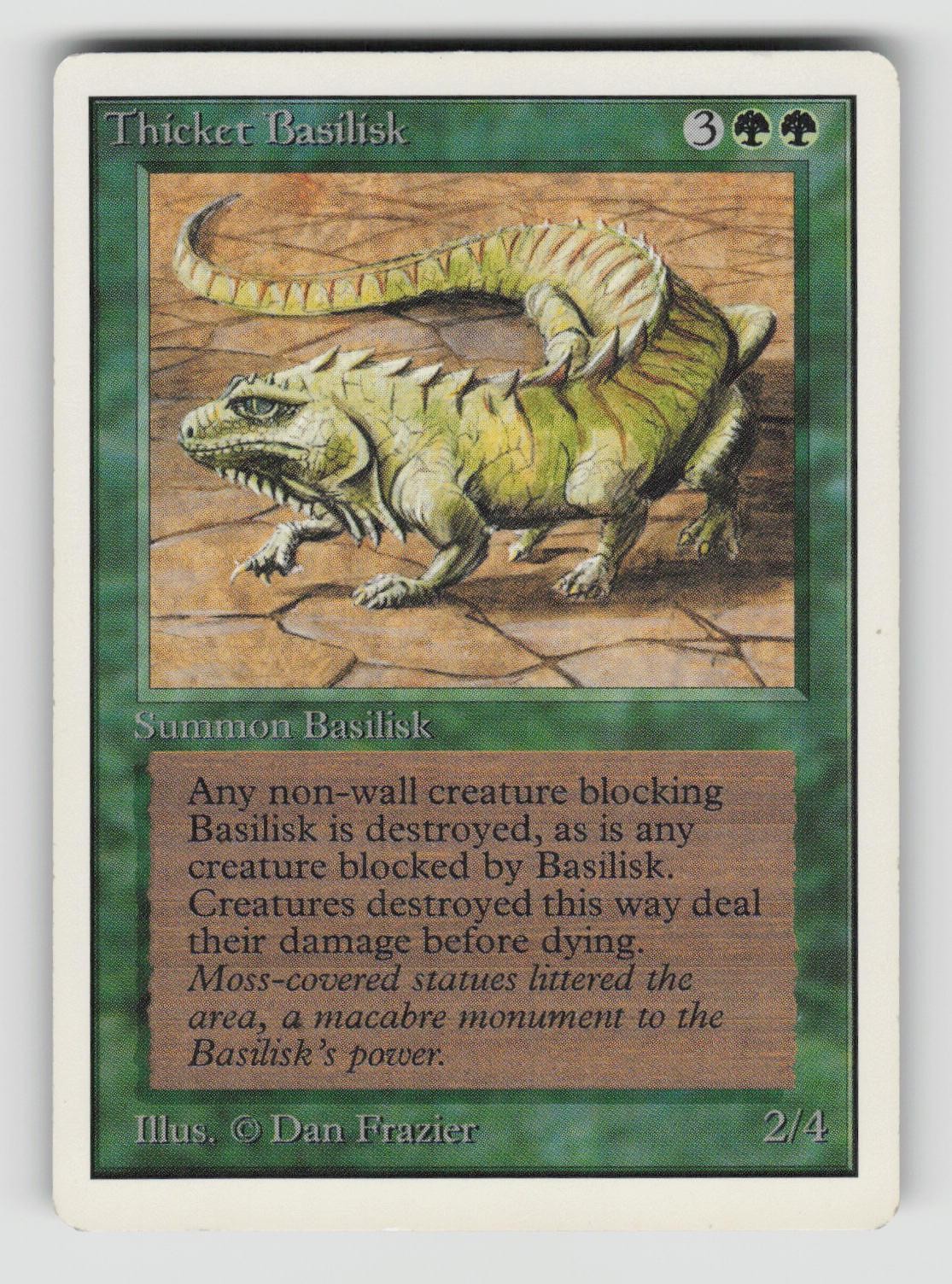 Thicket Basilisk Uncommon Revised Edition Magic: The Gathering Near Mint