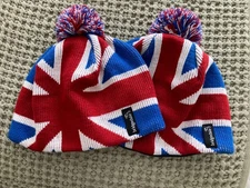 2 x Brand New Bridgedale Union Jack Hats - Fleece Lined - Size Small