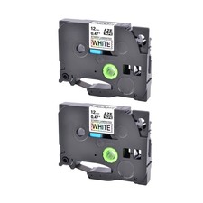 2PK Compatible for Brother Glitter Rainbow White Laser TZe TZ 231L1 Tape 1/2"