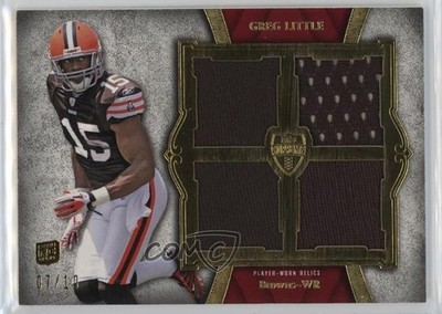 2011 Topps Supreme Rookie Quad Relics Red 7/10 Greg Little #SRQR-GL2 19g2