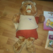 Vintage 1985 Teddy Ruxpin Talking Bear w/ Box, 4 Tapes/Books READ DESCRIPTION
