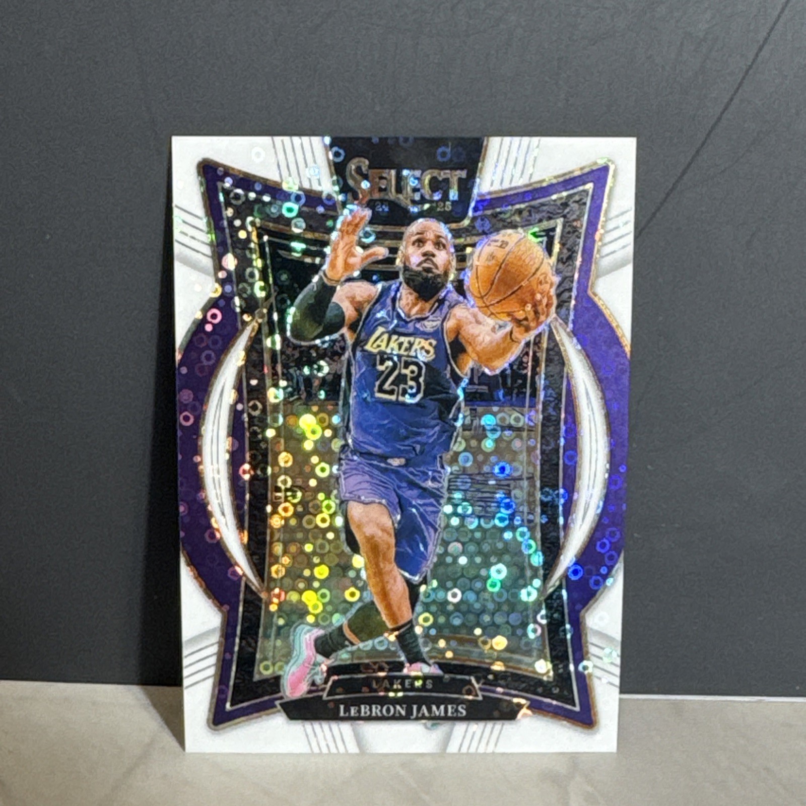 2024-25 Select LeBron James Concourse White Disco Prizm #53/75 Lakers
