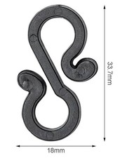 60 Pcs Black Gutter Hooks, Gutter Hooks for Outdoor Lights