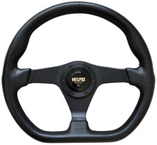 Nardi D-shape Flat Leather Steering Wheel 355mm Nismo Horn Jdm Gtr R32 R33 R34 Z