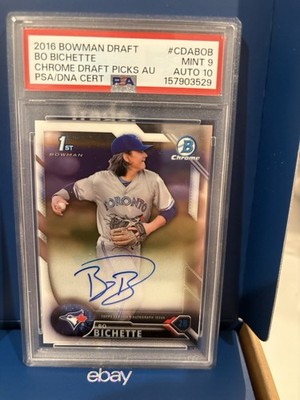 2016 Bowman Draft Chrome Bo Bichette 1st Auto PSA 9 MINT Auto 10 Blue Jays