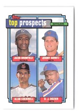 1992 Top Prospects Outfielders: Jacob Brumfield 591 NM 1992 Topps Base Baseball