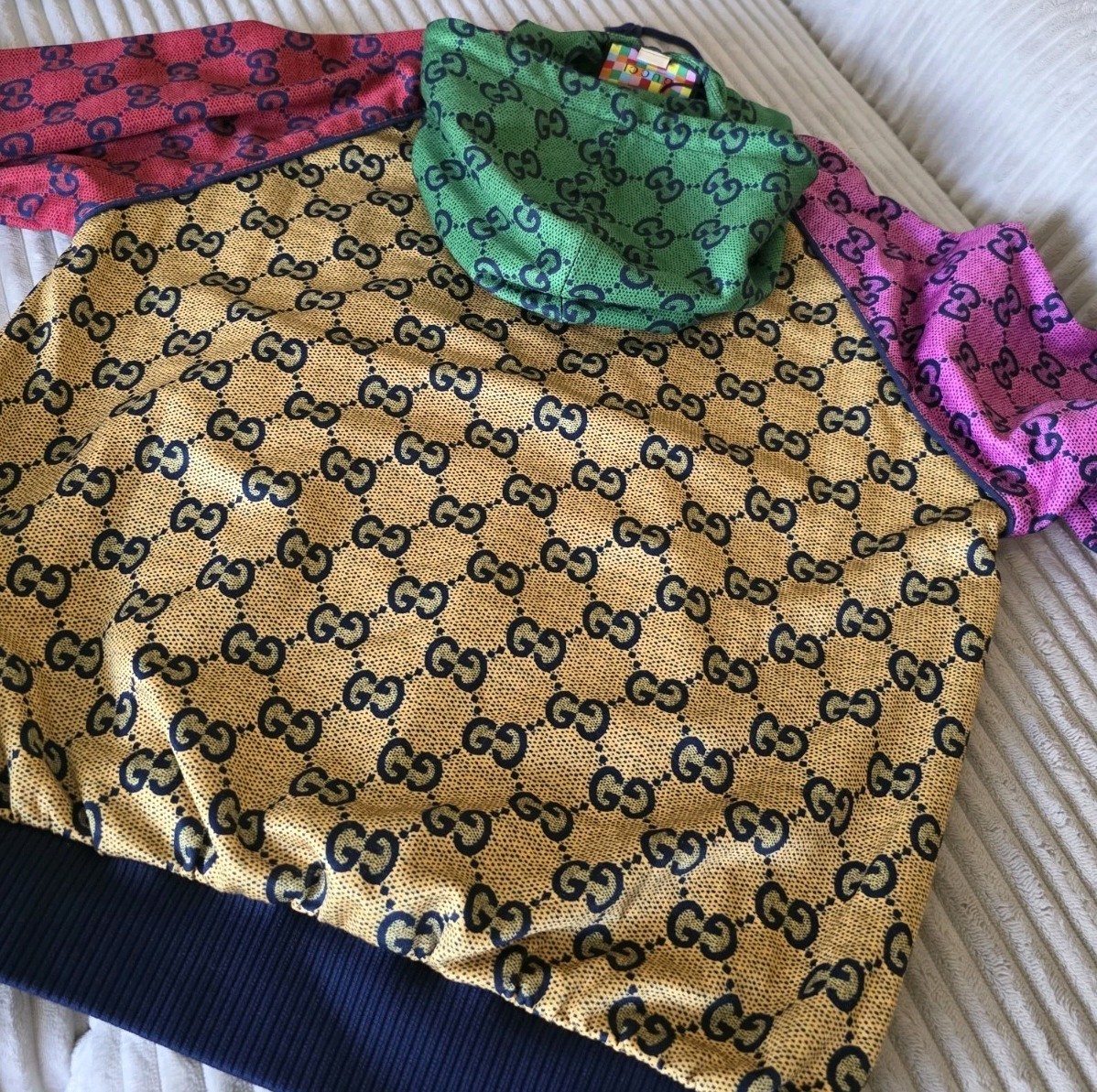 Gucci Monogram Multicolor Half Zip Hoodie Sweatshirt Jumper Men's