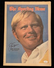 Jack Nicklaus Signed August 28, 1971 Sporting News Bold Auto JSA No Label