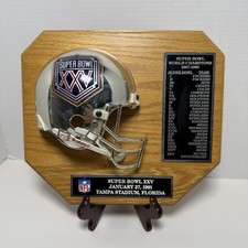 Casco Sharco Vintage Super Bowl XXV 1988 plata aniversario placa #743/2000