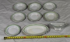 B10/ Domek dla lalek Usługa emaliowana - 9 części - 7 talerzy + miska Sauciere - 288 rozm.